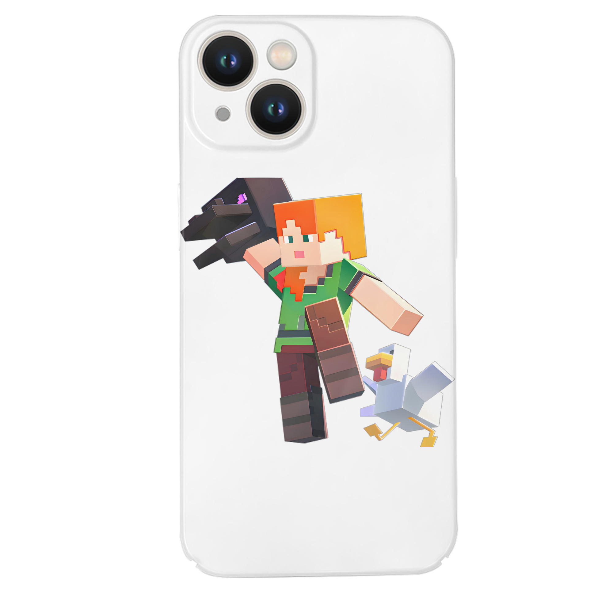 （画像用） マインクラフト ブロックの世界 Minecraft MC Block world 【iPhone 14シリーズ対応】ハードケース